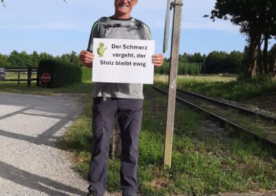 Einer unsere Helfer an der Strecke