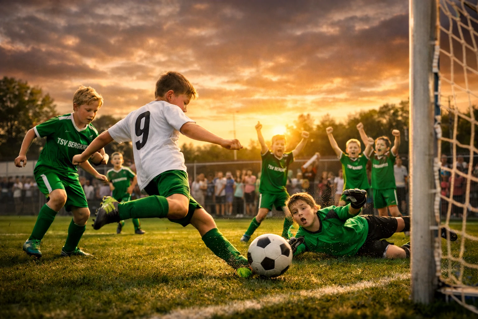 Fußballabteilung Kinder beim Fußballtraining