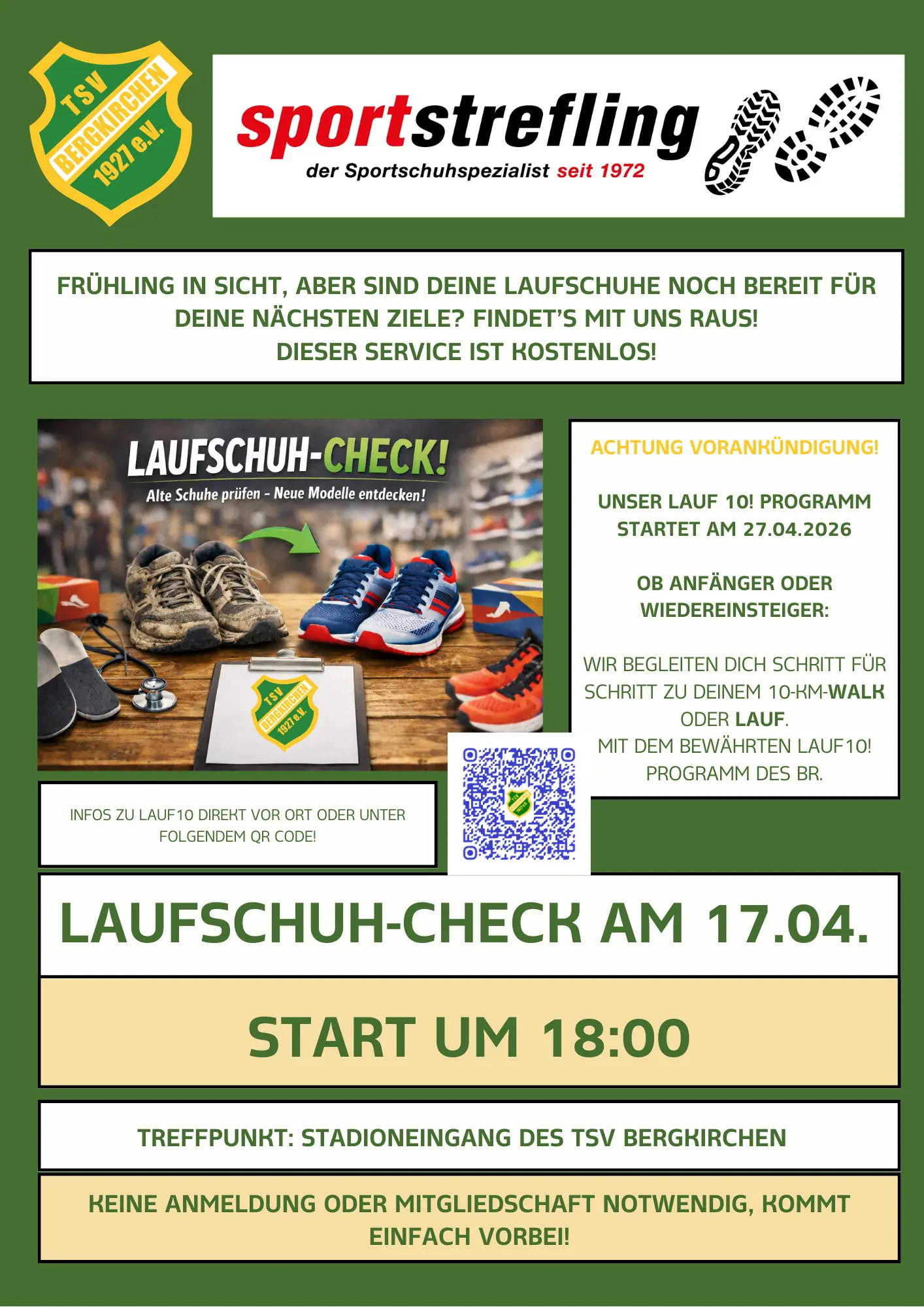 Einladung zum Laufschuh Check am 17.04.2026